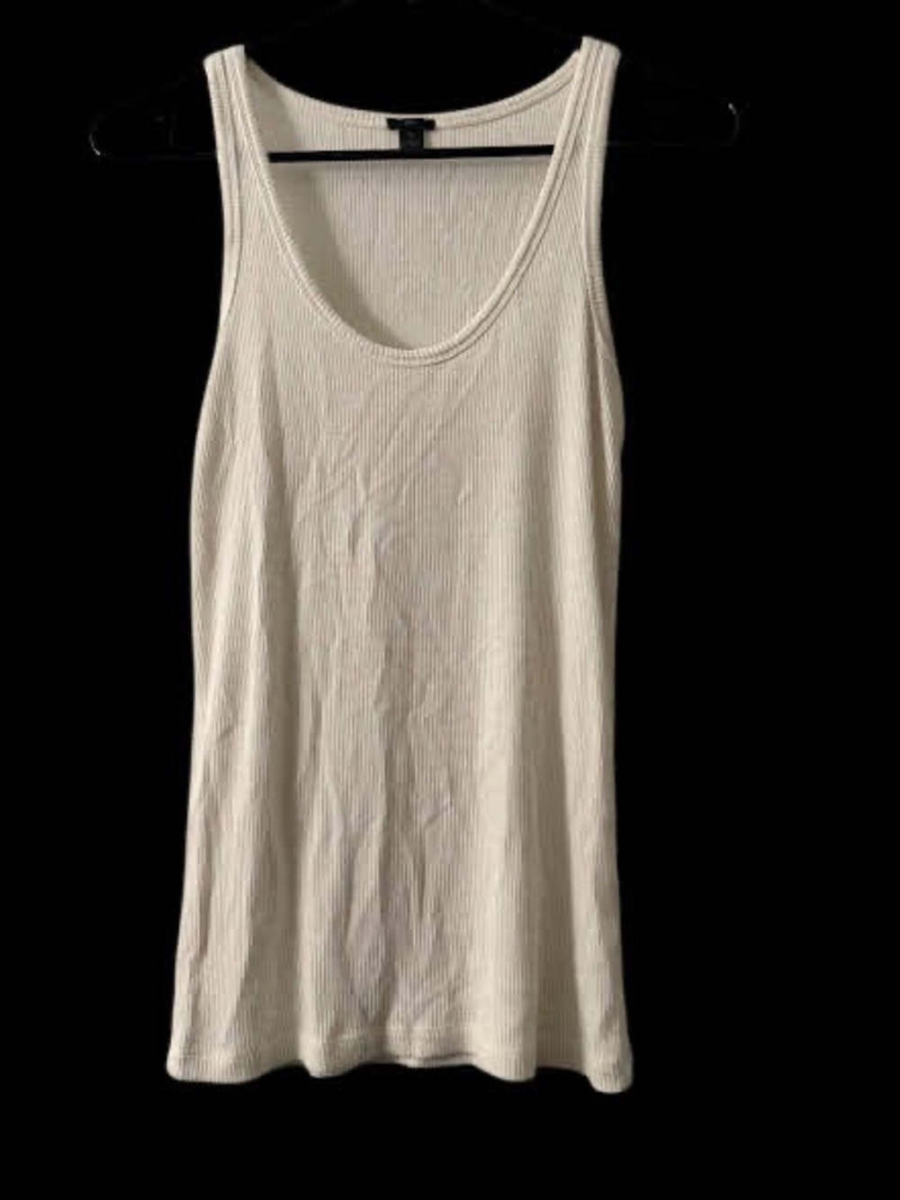 J. Crew Size Small Women's Tank Top White Ribbed Essential Basic Used